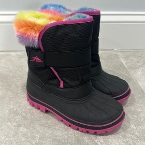 High Sierra rainbow fur snow boots size 12